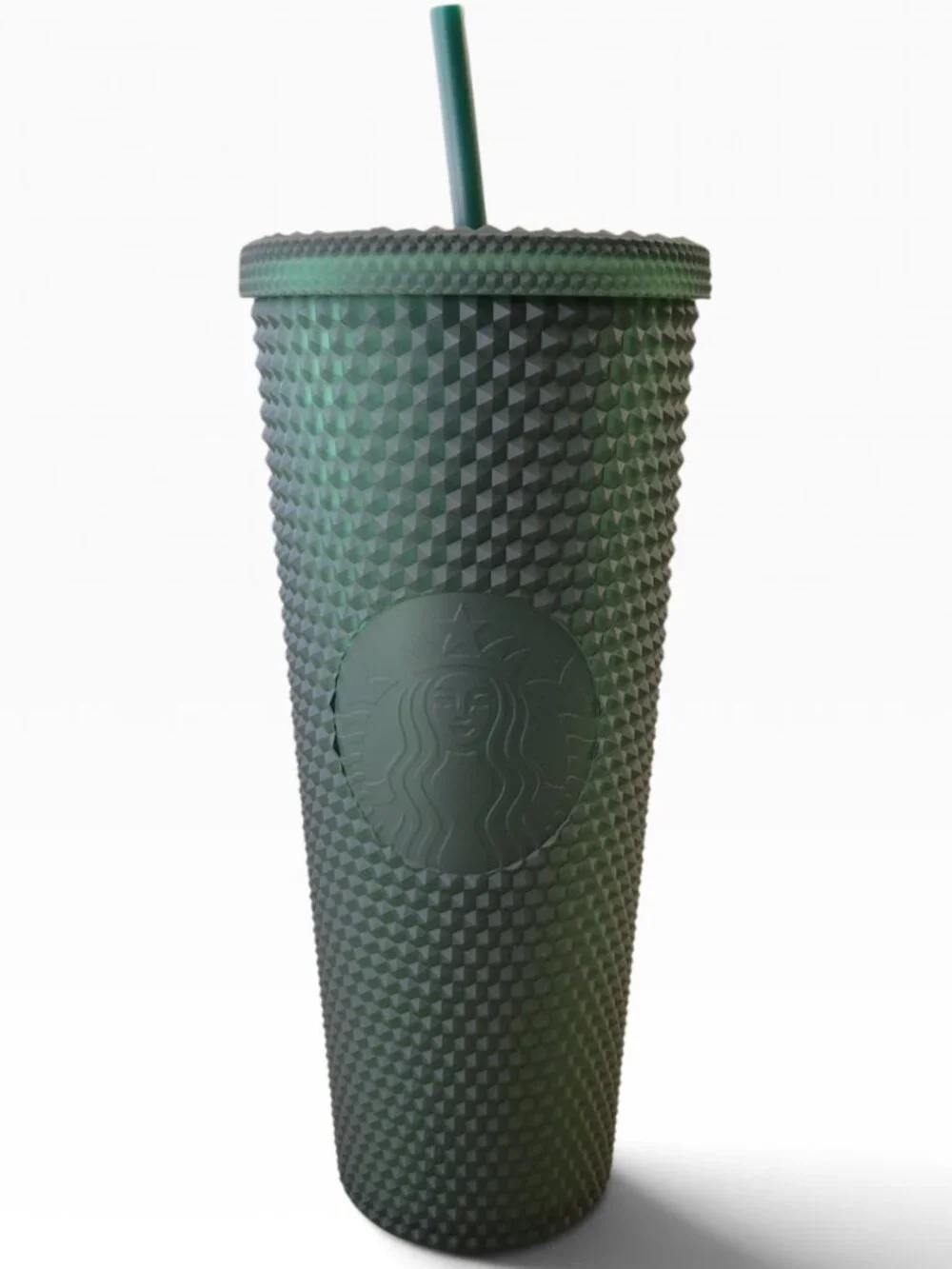 Starbucks Matte Dark Green Studded Tumbler (24oz)
